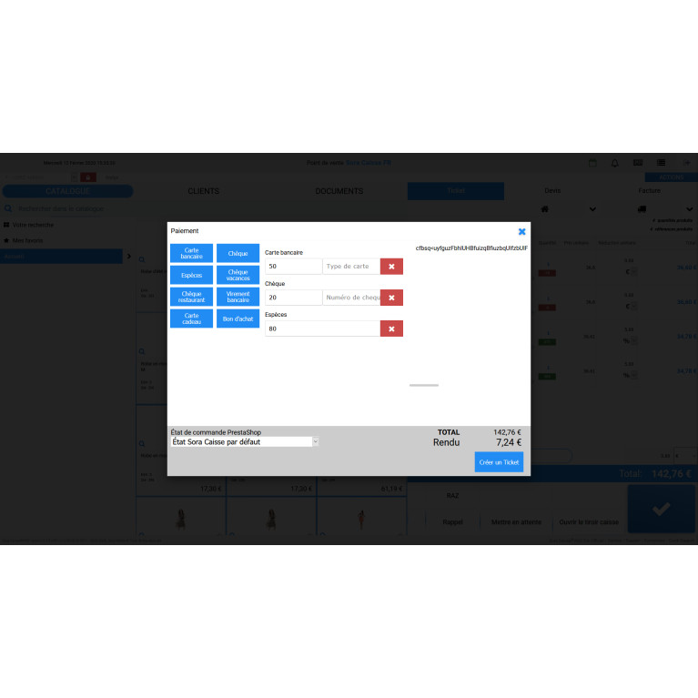 Logiciel Caisse Prestashop : Sora Caisse POS