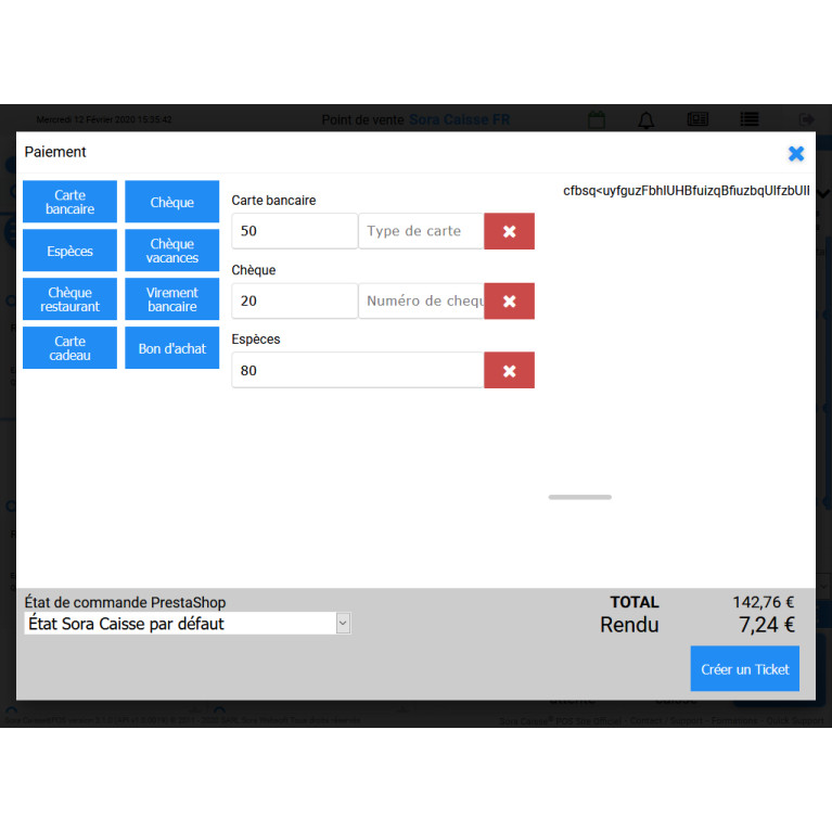 Logiciel Caisse Prestashop : Sora Caisse POS