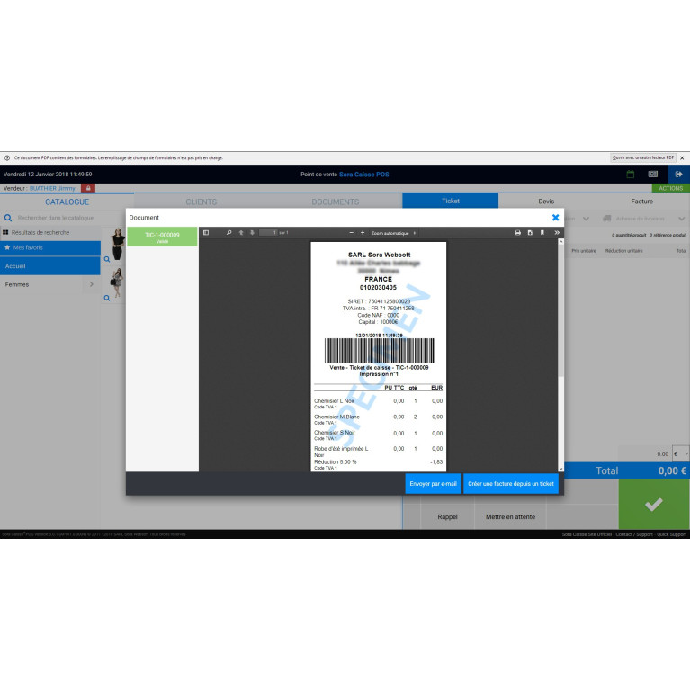 Logiciel Caisse Prestashop : Sora Caisse POS