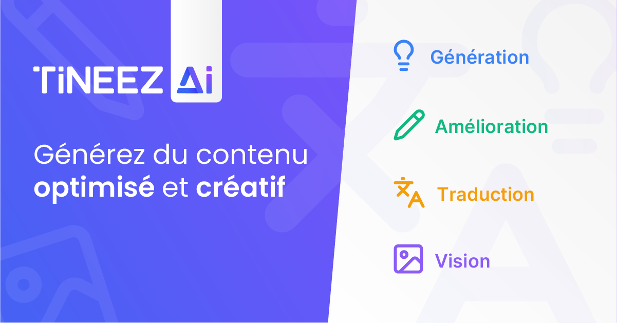Tineez AI : générateur automatique de descriptions produits et contenu SEO pour PrestaShop par intelligence artificielle